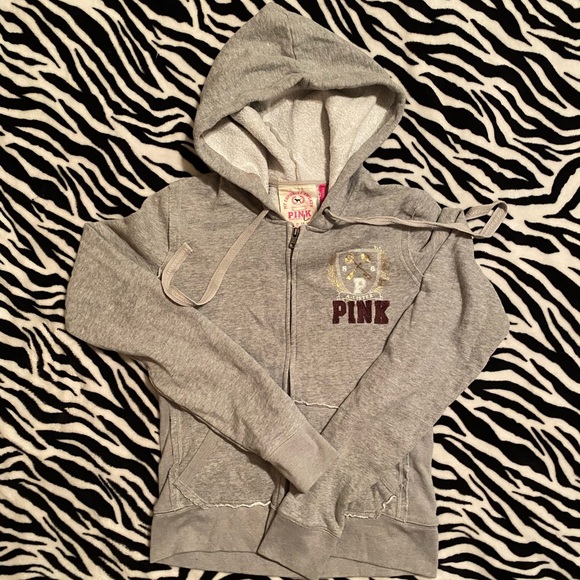 Vintage VS Pink full zip hoodie size large - Picture 2 of 5